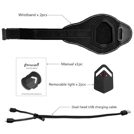 Utomhuscykel Sport Nattlöpning Säkerhet Sväng Varningsarmband LED-ljus