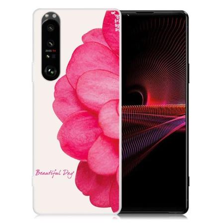 Deco Sony Xperia 1 III skal - Röd Blomma Röd