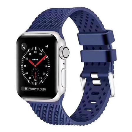 Apple Watch Series 5 40mm viileä silikoninen ranneke - Tummansininen Blue