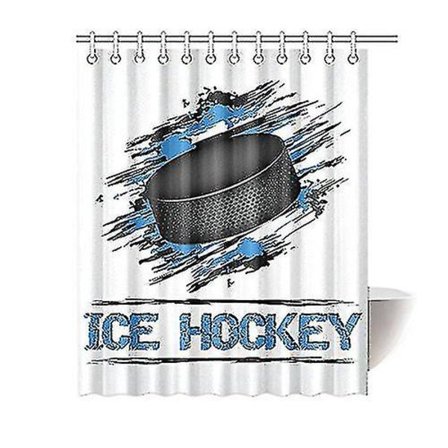 Duschdraperi i Polyester med Ishockeymotiv, 150x180 cm