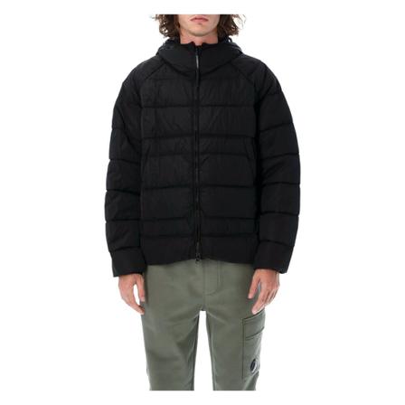 C.p. Company, Hooded Down Jacket Zwart, Heren, Maat:M