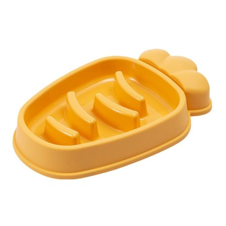 Langsomme foderskåle til hunde og kæledyr, langsommere foderskåle, gul KLB