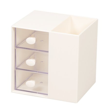 Skrivebordsopbevaringsboks, Skrivebordsorganisator med 3 skuffer, ZQKLA