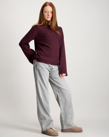 LMTD NLFBETT DNM NW R WIDE PANT Grau Jeans Mädchen - Kids Brand Store