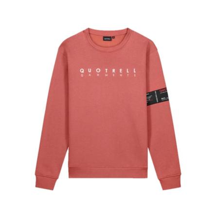 Quotrell, Quotrell Aruba Crewneck Senior Brick/White Rood, Heren, Maat:XL,polyester,Bedrukt