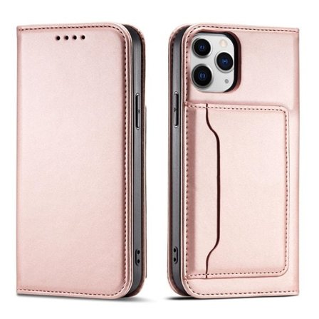 Magnet Kortetui til iPhone 12 Pro Max Pouch Card Wallet Card Holder Pink