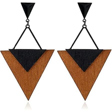 Puupuukearrukset Naisille - Suuret Py re t Geometriset Puusta Riippuvat Koukkukearrukset