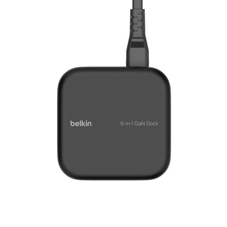 Belkin CONNECT 6-in-1 Core GaN - dokkingstasjon - USB-C - HDMI - 1GbE