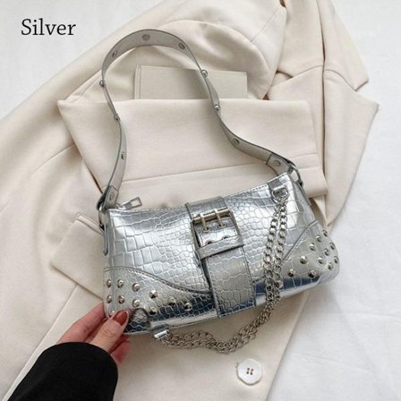 Axelväska Gothic Damväska SILVER silver