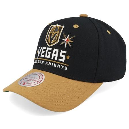 Mitchell & Ness - Vegas Golden Knights All In 2.0 Pro Black/Khaki Adjustable Adjustable Black Cap - NHL @ Hatstore