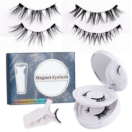 Nye europæiske og amerikanske magnetiske falske øjenvipper, opgraderet positioneringsmagnet øjenvippesæt, tykt øjenvippesæt