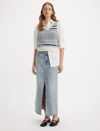 Levi's Ankle Column Skirt Please Hold - Blue - 28