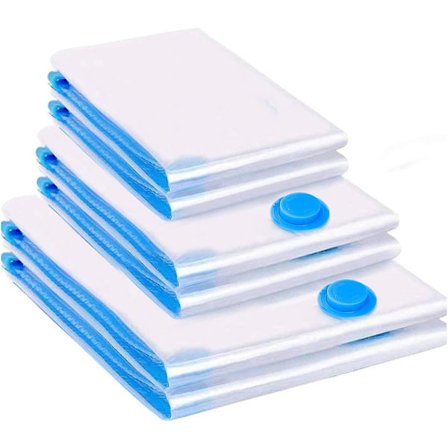 Dhrs Vakuumposer 10 Styk 100x80cm 80x60cm Opbevaringspåser Rejse Vakuum Genanvendelige Tøjposer Kompatibel Med Tøj Dyner Sengetøj Puder