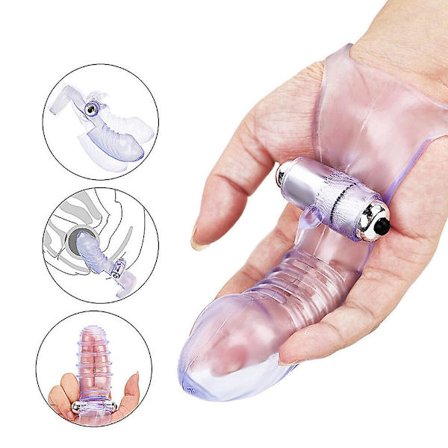 Kvinnlig Strap-on Finger-Vibrator Sexuell Stimulator Dildo_g Spot_massager_leksaker-
