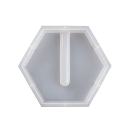 Silikoneform Resin Støbeform til Hydroponics/Blomster Hjemmekontor Skrivebordsdekoration Hexagonal Vaseform