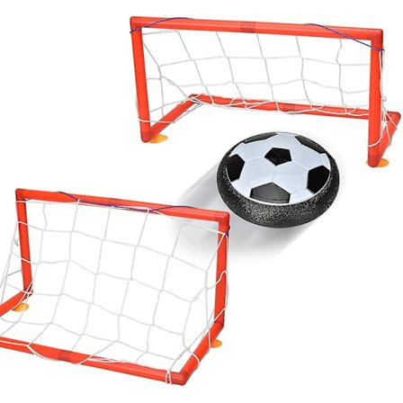 En uppsättning svävande bollar med LED-lampor och två mål-1