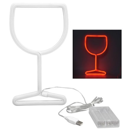 Neon Lights Dobbelt Strømforsyning LED Energibesparende Hængende Skilt Rød