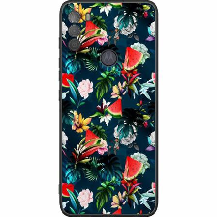 Motorola Moto G50 Svart Skal Blommor