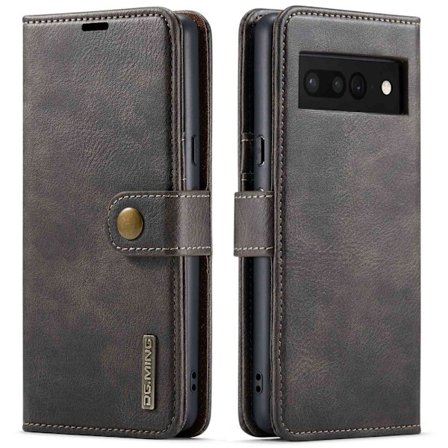 DG.MING 2-i-1 Magnet Pung Google Pixel 7 Pro Brun