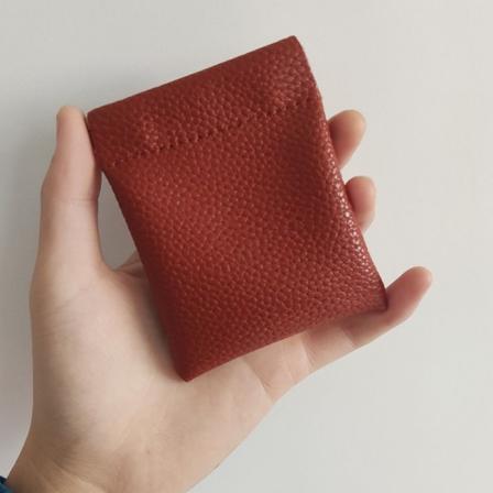 Pu Nahkainen kolikkokukkaro Naiset Miehet Mini Lyhyt Lompakkolaukku Avain Headp Brown