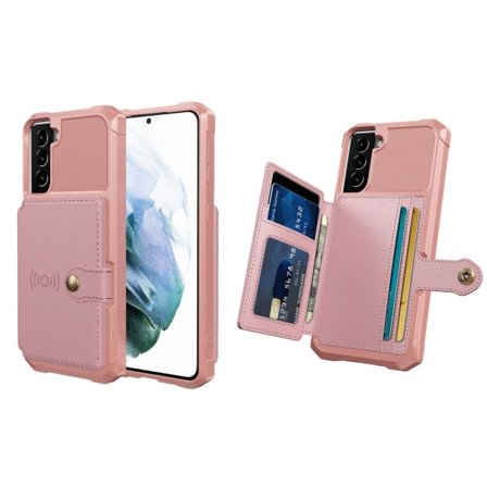 TG Tyylisäkäert Kotelo Korttitaskuilla - Samsung Galaxy S23 Plus Rose Gold