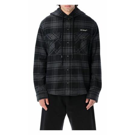 Off White, Shirt Omga 225C99Fab 001 Czarny, Mężczyzna, Rozmiar: M