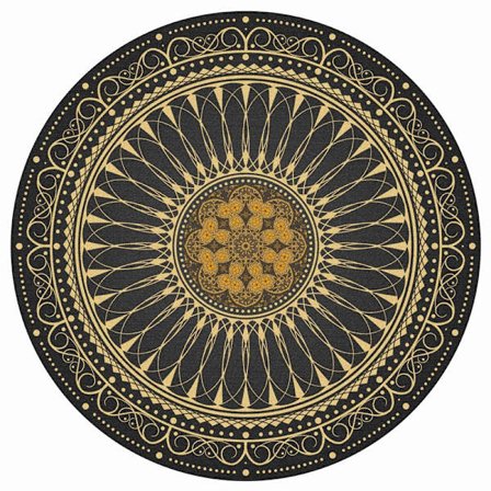 Boho pyöreä matto, kodin sisustusmatot liukumaton ja pestävä makuuhuoneen kylpyhuoneeseen (tyyli 7/60X60cm)