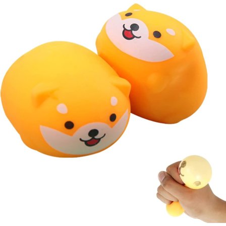 2 stk Shiba Inu Stressbolde Hund Stressbold Kawaii Hvalp Stress