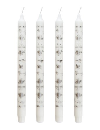 Kunstindustrien Classic Candles - Gift Box W. 4 Pcs - White - 2.3X 30CM