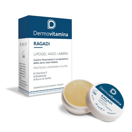 DERMOVITAMINA Ragadi Lipogel Naso Labbra 8ml - Balsamo Labbra