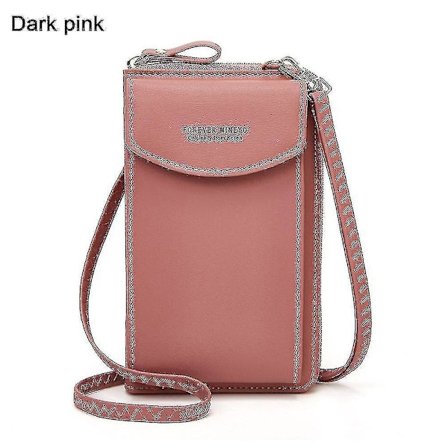 Motetelefonveske i PU-lær, damelommebok, skulderreimveske, ny, stor