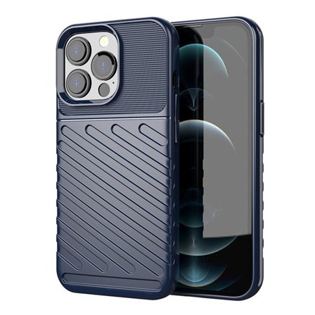 Thunder Case Joustava Kova Rugged Cover TPU Kotelo iPhone 13 Pro sininen