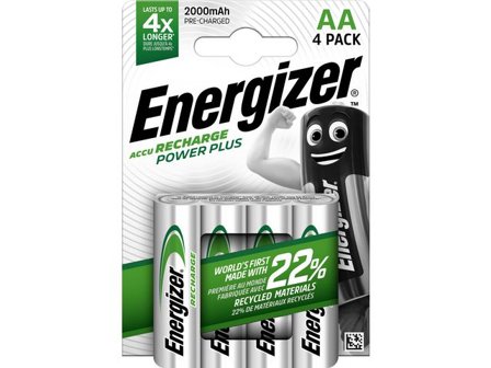 Energizer Batteri Laddbar P-P AA 4/fp - Lyreco - Kontorsmaskiner - Batterier - Uppladdningsbara