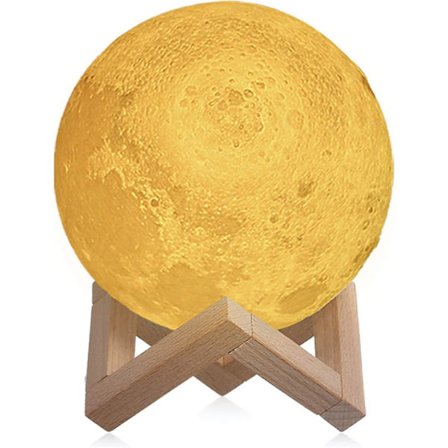 15 cm LED-månlampa 3D-utskrift månljus med fjärrkontroll, bärbar nattlampa med touch-kontroll, inbyggt batteri, dimbar, 16 RGB-månsken