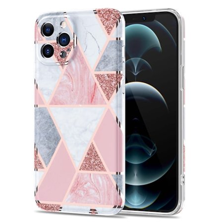 BOOM - Grid iPhone 12 Pro Max Skal - Rosa Marmor
