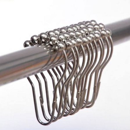 24 stk. græskar brusebadsringe, højkvalitets glatte krom metal brusebad