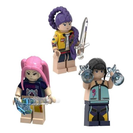 Kpop Demon Hunters Action Figures Leker - Rumi, Mira, Zoey Samleblokkdukke for barn, Bursdagsgave