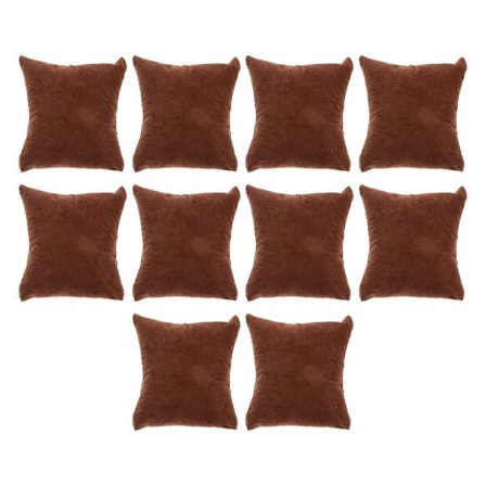 Højkvalitets 10-pak Urkasse Liner Luv Urpude Smykkepude Smykkeudstillingspude 8.5X7.5cm Lysebrun