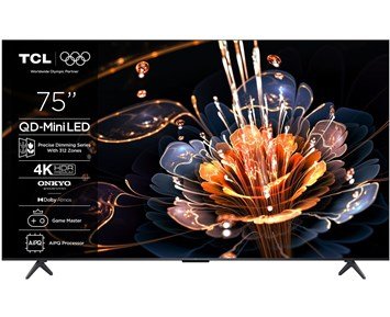 TCL-75C69KS-TCL 75" C69KS 4K QD-Mini LED Smart TV-Tv-75 tommer og større