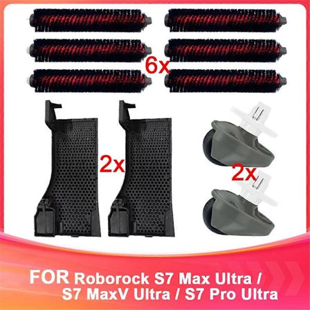 Yhteensopiva S7 Max Ultra/S7 MaxV Ultra / S7 Pro Ultra puhdistuss ili n suodattimen puhdistusharjan etuosan kanssa