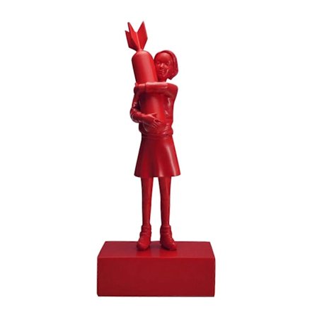 Bomb Hugger Banksy Skulptur Flicka Gatukonst Hartsstaty Design Ornament Kontor Heminredning-Perfekt