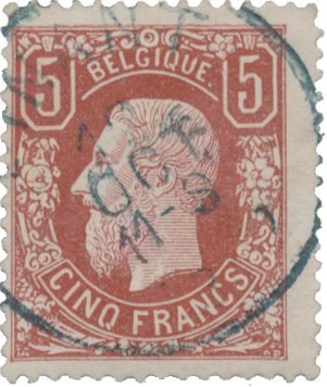 Belgien 1869-83 - OBP 37 - Stemplet