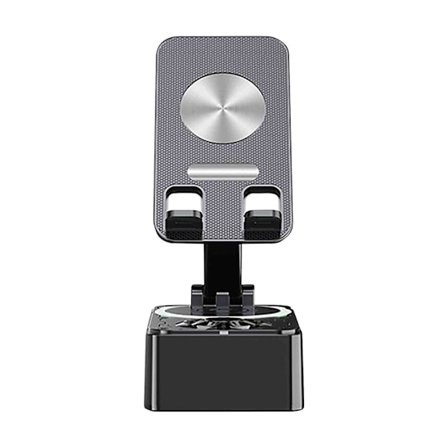 Mobiltelefonhållare, ljud 2-i-1, roterande, hopfällbar lat live streaming skrivbord, surfplatta stativ, multifunktionell