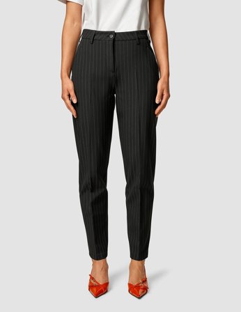Shaping New Tomorrow - Female - Essential Pants - Black Silver Pinstripe - Tapered - Size 24/32