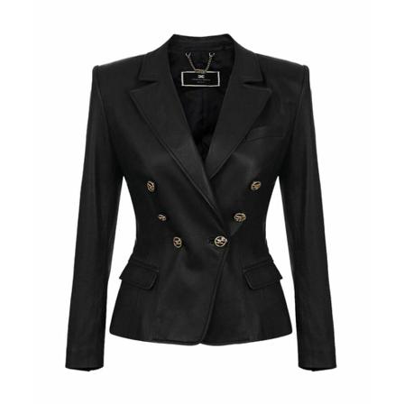 Elisabetta Franchi, Blazers Czarny, Kobieta, Rozmiar: M