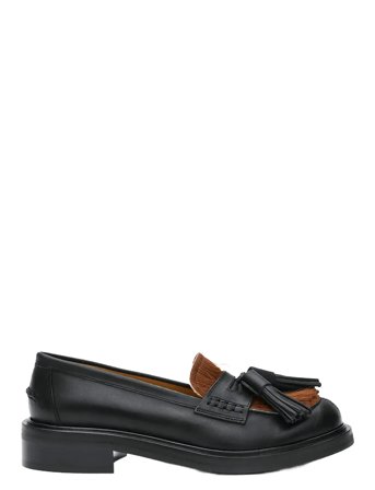 ATP Atelier Albaredo Tassel Black/Cannella Calf/Pony - Black - 37