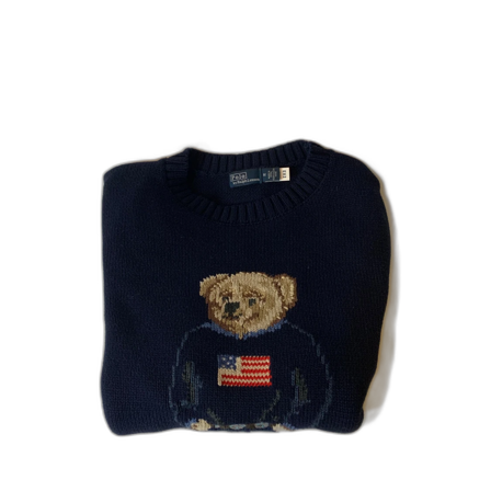 Stickad polo bear tröja
