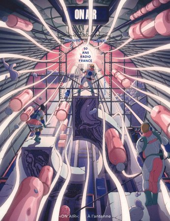 Frankrig - Radio 50 år - Postfrisk miniark