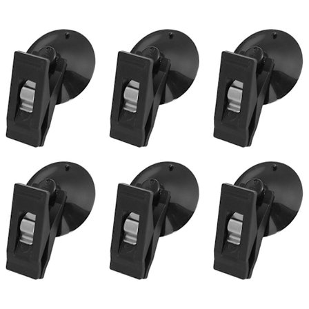 6 kpl Suihkuverhon pidikkeitä imukupilla, estää veden roiskumisen, tuulenpitävä roiskesuoja, auton sisätilan ikkunaverhon pidike