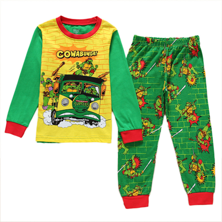 Børne Teenage Mutant Ninja Turtles Pyjamas Sæt Nattøj B
